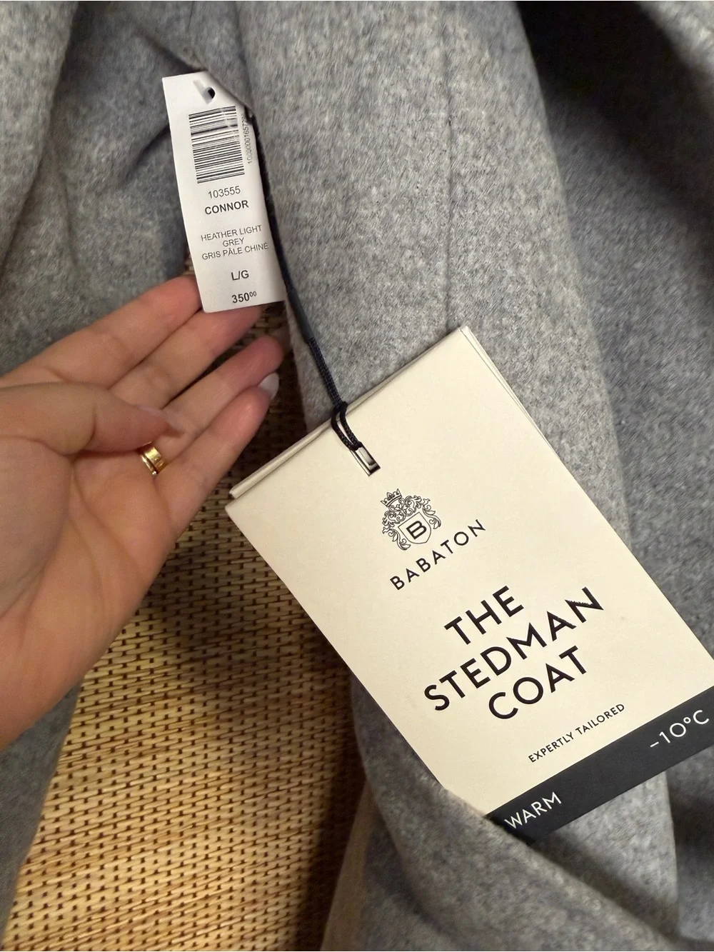 [Brand New] Aritzia Babaton Connor Coat in Light Gray - Picture 8 of 14